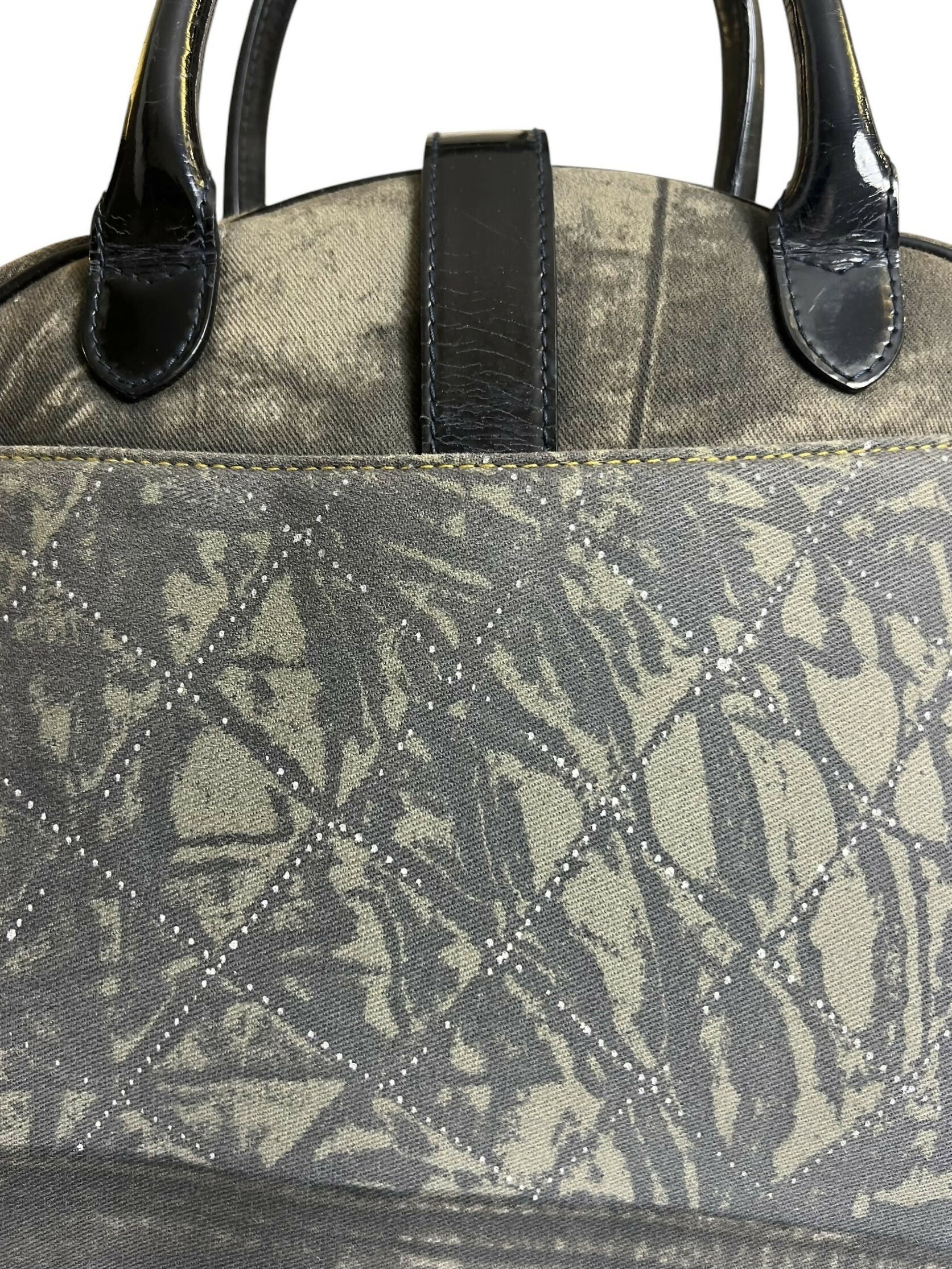 CHRISTIAN DIOR 2001 LARGE DENIM SPEEDWAY “Miss Diorella” SADDLE HANDBAG
