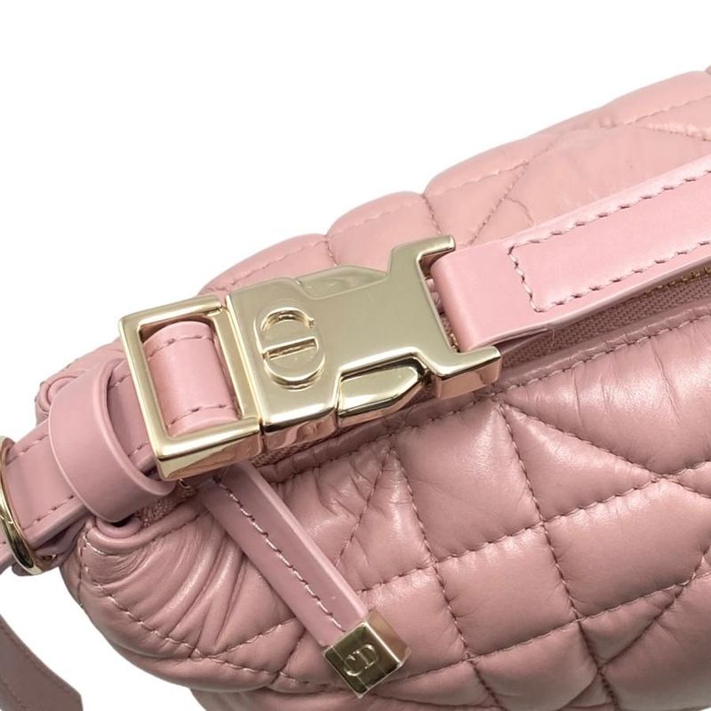 Christian Dior Handbag Nomad Pouch Small S5553 Omig Pink Gold Hardware