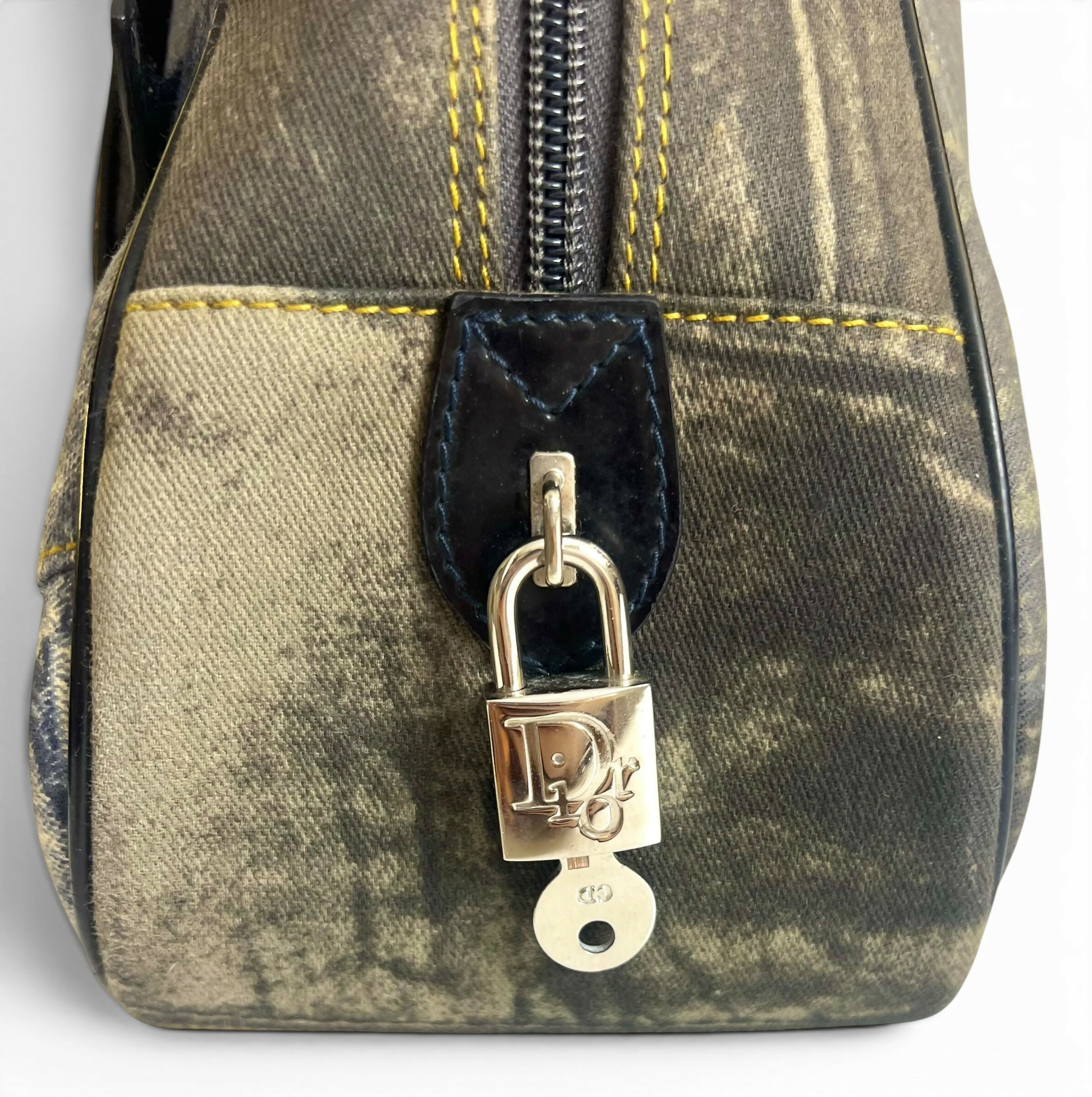 CHRISTIAN DIOR 2001 LARGE DENIM SPEEDWAY “Miss Diorella” SADDLE HANDBAG